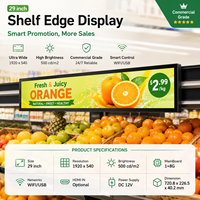 Écran LCD publicitaire numérique professionnel de 29 pouces, format barre, pour affichage commercial intérieur, solution de promotion pour la vente au détail