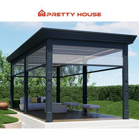 Gazebo étanche de luxe pour arrière-cour auvent préfabriqué persiennes de jardin auvent motorisé pergola bioclimatique avec ombre