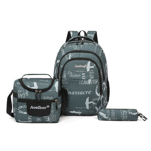Manufacturer Wholesale Large Capacity <b>Backpack</b> 3-piece Set, Multifunctional <b>Backpack</b> for Boys - Product Image 2