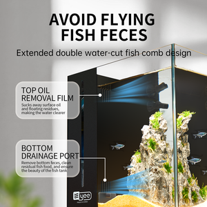 Aquário de Vidro Ultra Transparente para Decoração de Mesa com Design Moderno e Bomba de Água - Product Image 6