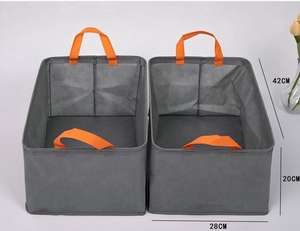 Muti-function Foldable Clothes Storage <b>Bin</b> Non-woven Fabric Storage Basket With Handle for Organizers - Product Image 4