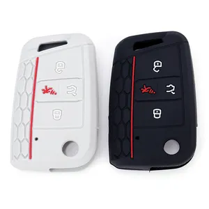 Fashion New Silicone Key Case Car Key Protective Cover Shell For VW Golf