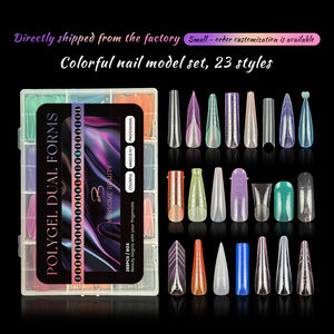 Molde de almohadilla de silicona para uñas de estilo francés de formas dobles personalizadas, Etiqueta Privada, sistema de uñas de Gel de construcción rápida, Material plástico Premium - Product Image 2