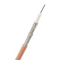 Câble coaxial RF à double gaine tressée de qualité industrielle pour extérieur, résistant à la chaleur, câble coaxial RG142 50 ohms