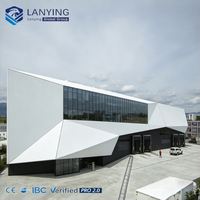 Bâtiment de bureaux préfabriqué moderne en structure acier, espace de travail commercial modulaire, conception multi-étages, fourni par l'usine