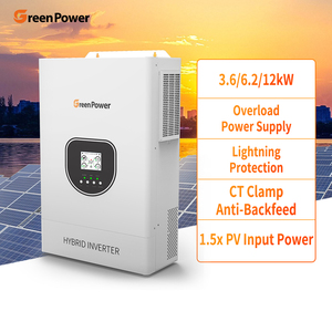 Greenpower Ip21 3.6kw 6.2kw Hybrid Solar Air Conditioner Pure Sine Wave Output Power Gp-ip21-inverter High Efficiency 97.6% - Product Image 1