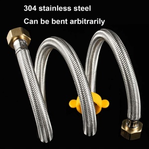 Mangueras de Entrada de Agua para Grifos de Baño y Fregaderos de Cocina, Conector Flexible de Acero Inoxidable G 1/2" X G 1/2" - Product Image 3