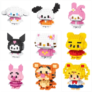 <span class=keywords><strong>Micro</strong></span> Diamant Cartoon Anime Diy Bouwstenen Nanostenen <span class=keywords><strong>Micro</strong></span> Bouwstenen Creatief Educatief Plastic Abs Model Speelgoed - Product Image 5