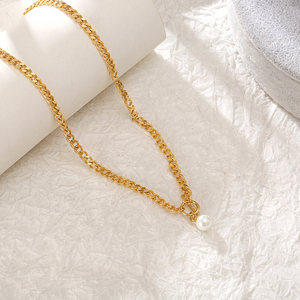 Hoge Kwaliteit Waterdichte 18K Vergulde Rvs Sieraden Ot Sluiting Ketting Zoet <span class=keywords><strong>Water</strong></span> Parel Ketting - Product Image 5