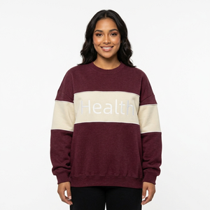 Sweat-shirts à épaules tombantes 360GS de qualité supérieure, à deux tons, avec empiècements de couleur, pour broderie de logo personnalisé et lettres universitaires - Product Image 1