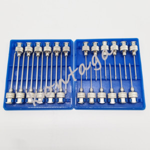 <span class=keywords><strong>Aiguille</strong></span> de <span class=keywords><strong>seringue</strong></span> en acier inoxydable à taille variable KTG12084 14-23G 1/4''-1 1/2'' <span class=keywords><strong>avec</strong></span> moyeu moleté rond pour applications avicoles et animales - Product Image 5