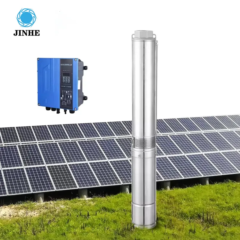 4-Inch Solar Energy AC/DC Deep Well Submersible Water Pump with Controller for Irrigation and Agriculture 2-Year Warranty