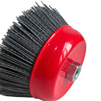 Brosse coupelle en nylon abrasif 3 "/4"/5 "M14 pour meuleuse d'angle Outil rotatif de polissage des métaux