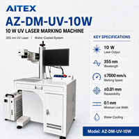 Machine de marquage laser UV portable 10W 355nm, marqueur laser UV industriel pour marquage fin et codage de produits AZ-DM-UV-10W