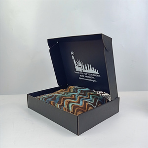 Custom Printing LOGO Black Corrugated <strong>Paper</strong> Garment Clothing Gift Packaging Box Mailer <strong>Boxes</strong> for <strong>Small</strong> Business - Product Image 2