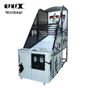 Indoor Sports Arcade Game Machine Coin Operated Basketball Shooting Simulator with Hoop for Children Aged 6+ Years for Home Use - Product Image 1