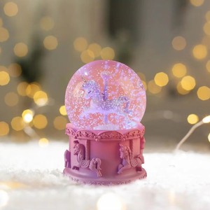 Globo <span class=keywords><strong>de</strong></span> Nieve Giratorio con Temática Animal, Bola <span class=keywords><strong>de</strong></span> Cristal con Luz y Cambio <span class=keywords><strong>de</strong></span> Color, <span class=keywords><strong>Castillo</strong></span> en el Cielo <span class=keywords><strong>de</strong></span> Resina, Regalo Artístico Musical - Product Image 2