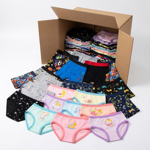 Sous-vêtements imprimés pour enfants, caleçons, boxers, motifs de dinosaures spatiaux, voitures, dessins animés, tailles assorties, garçons, filles, lot en gros - Product Image 1