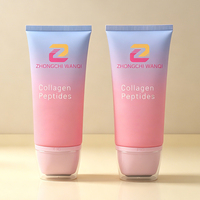 Tube cosmétique vide en PE avec impression de logo personnalisé, tête de massage en aluminium pour l'emballage de crème de soin corporel