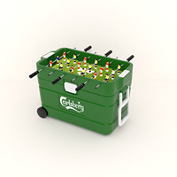 Mesa de Futbolín Profesional TR-Professional de 60L con Nevera y Carrito, Regalo de Navidad, Refrigerador de Fútbol