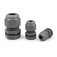 Presse-étoupe en nylon gris IP68 M14 M18 M22 PA6, raccord de presse-étoupe pour boîtier électrique, presse-étoupe en polyamide