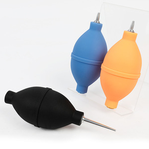 เครื่องเป่าลมซิลิโคนสำหรับทำความสะอาดฝุ่นสำหรับคีย์บอร์ดกล้อง หัวฉีดขนาดใหญ่พร้อมปลายโลหะ มีตัวเลือกหลายสี - Product Image 4