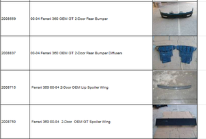 Pour <span class=keywords><strong>Ferrari</strong></span> <span class=keywords><strong>360</strong></span> 2 portes Bodykit pare-chocs <span class=keywords><strong>GT</strong></span> Spoiler aile pare-chocs arrière diffuseurs R arrière - Product Image 4