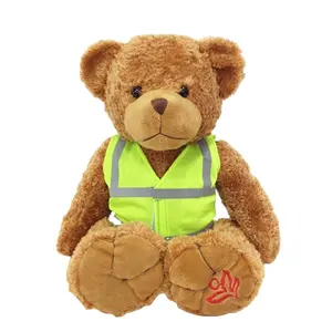 Nuovo disegno farcito orso giocattolo della peluche brown teddy bear in vita giacca