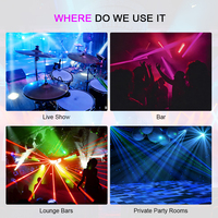 Projecteur de scène mobile à 6 bras LED RGBW, faisceau laser DMX512, effet wash, activé par le son, pour discothèque, club, fête, mariage, DJ, éclairage de boîte de nuit