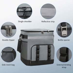 Sac isotherme souple pliable à roulettes de 35 L, étanche, grande capacité, avec poignée, pour la plage et le camping - Product Image 6