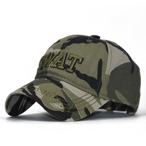 Vente en gros de casquettes de camping brodées pour la chasse 100% coton toile camouflage camouflage pour hommes casquettes d'été de baseball et de sport - Product Image 1