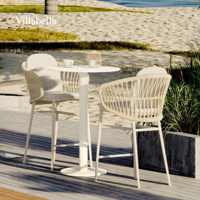 Tabourets de bar d'extérieur en aluminium, mobilier de restaurant, chaises hautes de jardin, mobilier de bistrot pour hôtel