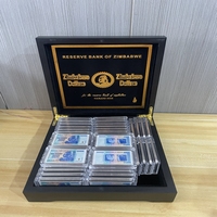 Lote de 50 Piezas de Monedas de Colección de Zimbabue, Bañadas en Oro y Plata, en Caja de Regalo