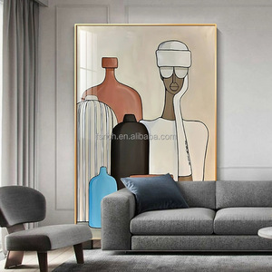 Bán buôn dầu bức tranh nhựa sứ Nhật bản trừu tượng treo nghệ thuật Acrylic khung ảnh wabi Sabi tường nghệ thuật - Product Image 2