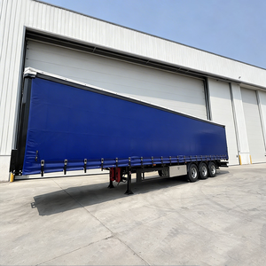 Semi-remorque à rideaux latéraux robuste pour le transport de marchandises en vrac, fournie par l'usine - Product Image 1