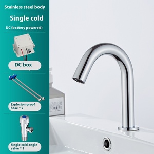 Bán Buôn Tự Động Chuyển Động Cảm Biến Tap Duy Nhất Lỗ Thép Không Gỉ Lưu Vực Vòi Nước Nóng Lạnh Nước Touchless Thiết Kế Gốm Van - Product Image 6