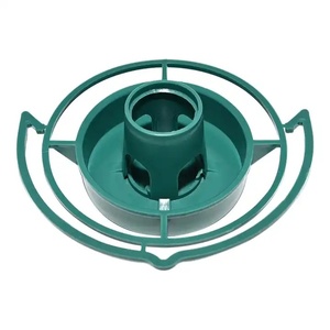 Mangeoire à oiseaux suspendue vert foncé en plastique, mangeoire automatique portable pour oiseaux, accessoires d'alimentation pour jardin extérieur, balcon - Product Image 5