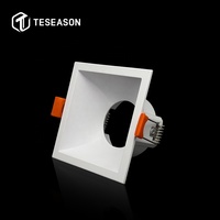 TN080S1 Aro Downlight Gu10 Fixations Support Module carré Fix Embedded LED Die-casting Alu DOWNLIGHT Cadre de montage encastré