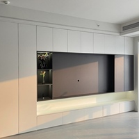 Meuble mural de salon au design moderne et luxueux en MDF mélaminé, unité de rangement suspendue pour téléviseur, ensemble de meubles de console