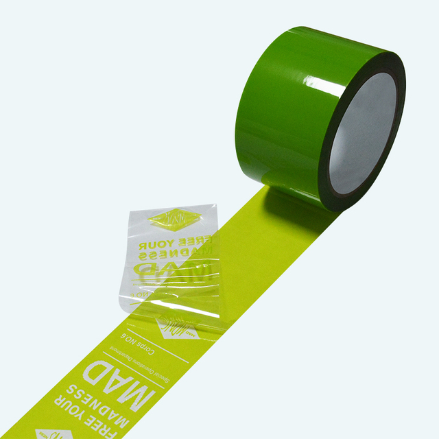 Green Security Thread Anti Counterfiting Tape for Carton Seal Purpose Security Tape Tamper Evident VOID Tape