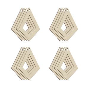 Ornements en gros : Découpes en bois vierges pour gravure laser, boucles d'oreilles en bois brut en forme de losange - Product Image 1