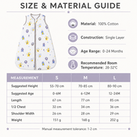 Gigoteuse Bébé 100% Coton Sans Manches Couverture Portable Fermeture Éclair Bidirectionnelle Imprimé Monstre Respirante 0-24 Mois Personnalisable OEM