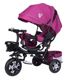 Voiture en acier à pédales pour bébé garçon 4 en <span class=keywords><strong>1</strong></span>, jouet à roulettes à 3 roues avec poignée et porte-bébé pour les enfants de 0 à 4 ans Hebei - Product Image 1