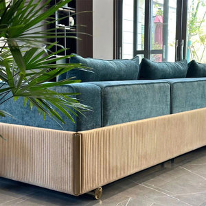 Sofá Modular en Forma de L para Sala de Estar, Muebles Modernos de Lujo, Material de Tela Italiana de Lujo - Product Image 5
