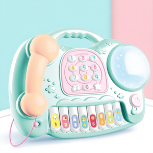 Children's Keyboard Baby Phone Small Piano Music <b>Educational</b> <b>Toys</b> ABS Material Made in China Model E-1140 OEM - Product Image 1