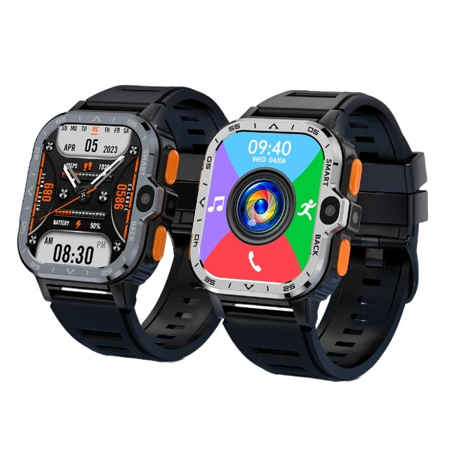 2025 New PGD 4G 2.03-Inch AMOLED Smart Watch Dual Camera WiFi SIM Card GPS Video Call Calendar Waterproof IP68 Magnetic Charging