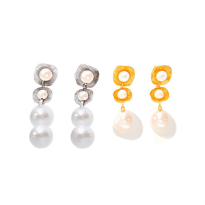 Pendientes de Moda con Perlas, Acero Inoxidable 316L, Baño de Oro PVD, Resistentes y Sostenibles - Product Image 2