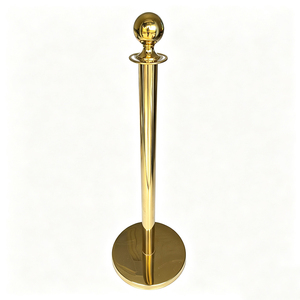 201 Stainless Steel Golden Ball Top Stanchion Queue Barrier Crowd Control Rope Post Hotel Wedding Red Carpet <strong>VIP</strong> Isolation <strong>Stand</strong> - Product Image 1