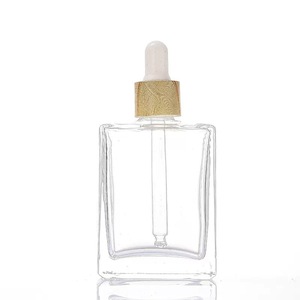 Botella de Vidrio Rectangular con Gotero para Aceites Esenciales de 30 ml y 50 ml - Product Image 1