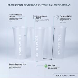 Vasos Desechables de Plástico PP de 16oz para Bebidas Frías, Vasos Brillantes para Tequila, Decoración para Fiestas de Cumpleaños, Reuniones Familiares - Product Image 3